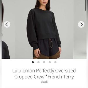 Lululemon Black Perfectly Oversized Crew see description size 6